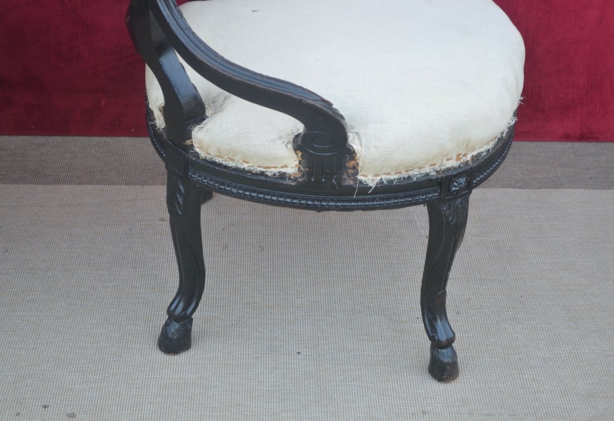 Pair Of Napoleon III Fireside Chairs-photo-5