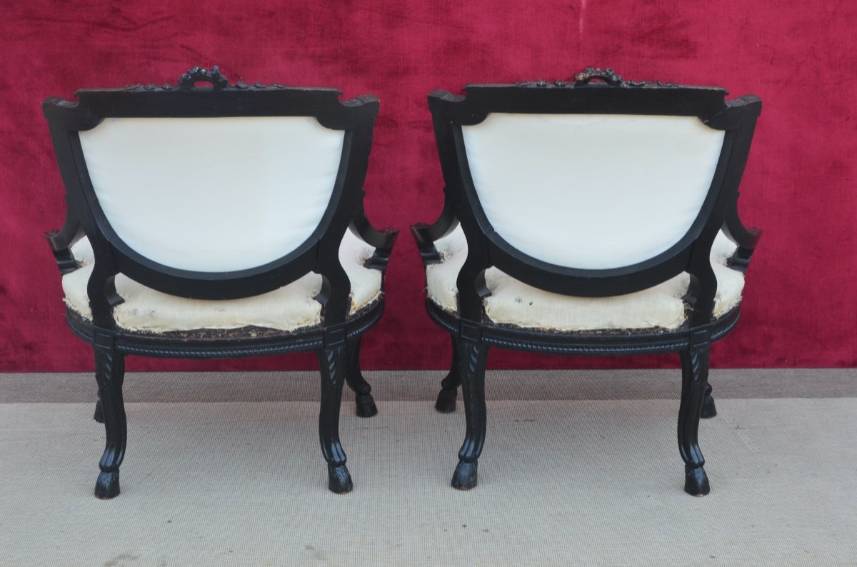 Pair Of Napoleon III Fireside Chairs-photo-6