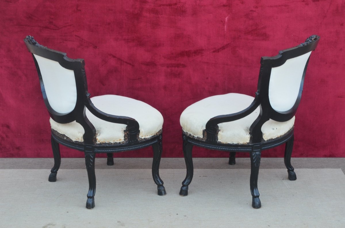 Pair Of Napoleon III Fireside Chairs-photo-7
