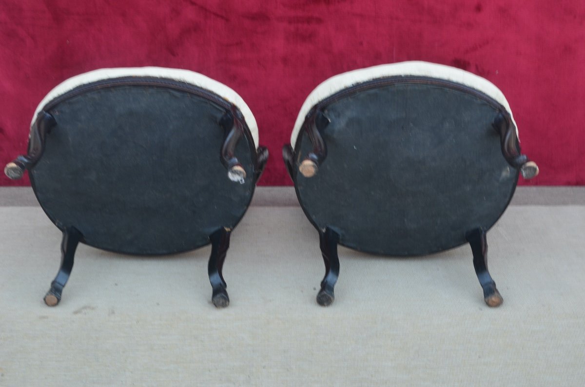Pair Of Napoleon III Fireside Chairs-photo-8