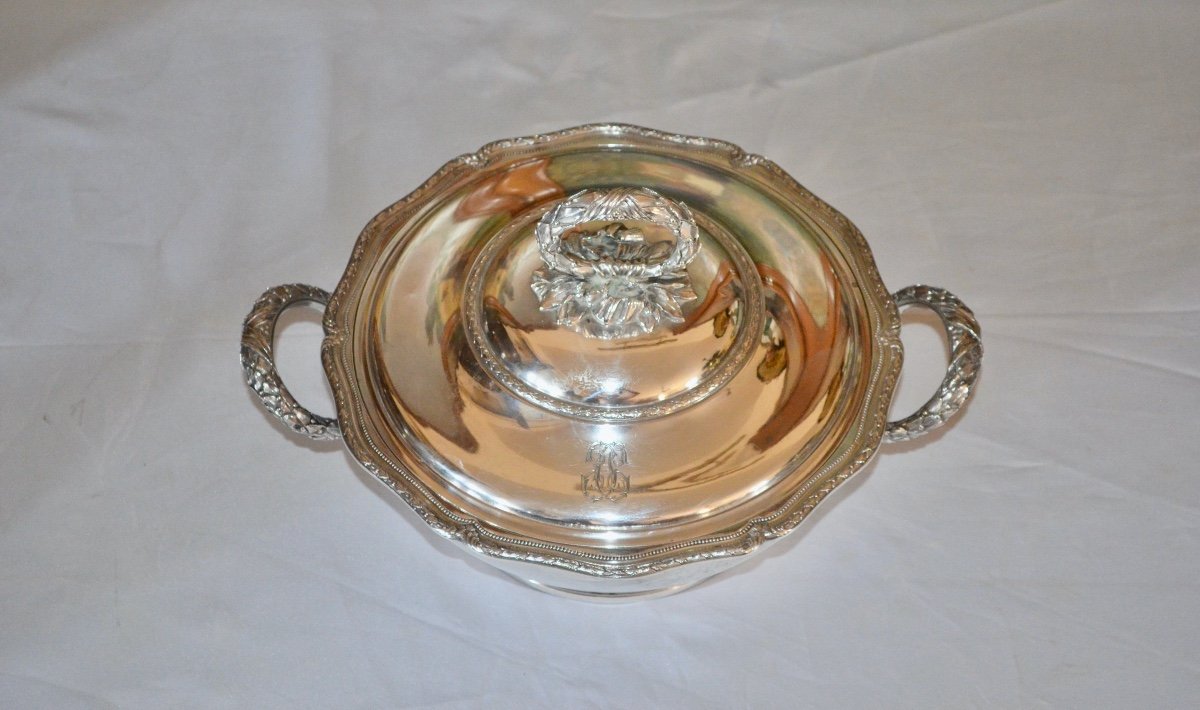 Soup Tureen In Sterling Silver Louis XVI Style 19th Century-photo-2