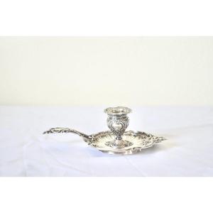 Rocaille Style Solid Silver Hand Candle Holder By Lapar