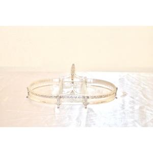 Table Servant In Sterling Silver And Crystal From Lapar