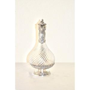 Ewer In Sterling Silver And Crystal By Boin Taburet 