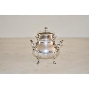 19th Century Solid Silver Sugar Bowl By Odiot 
