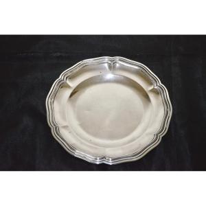 Plate In Sterling Silver, Late 19th Century