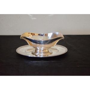 Saucière en argent massif 19eme siècle par Hénin 
