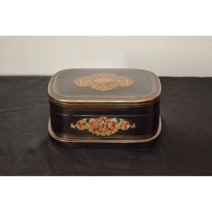 Coffret à bijoux en marqueterie boule époque Napoléon III