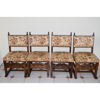 Suite Of 4 Chairs Of Early 18th Century