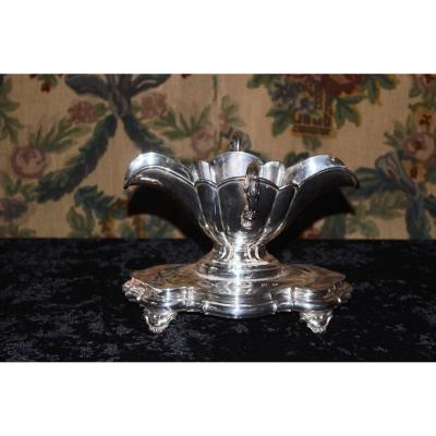 Saucière En Argent Massif Milieu XIXeme Siècle 