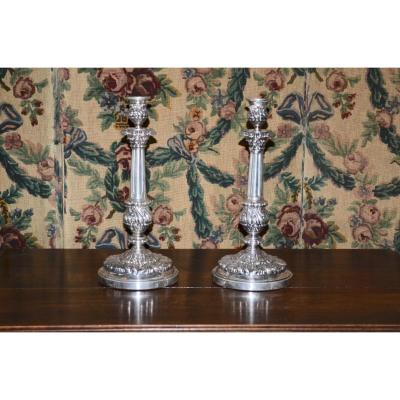 Pair Of Louis Philippe Period Candlesticks