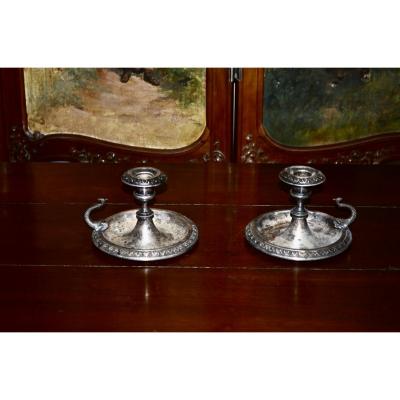 Pair Of Candlesticks With Hands Early 19th Century