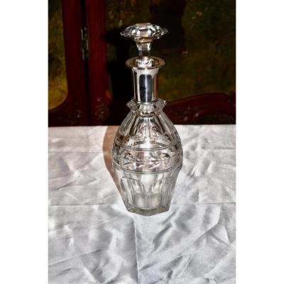 Baccarat Crystal And Sterling Silver Decanter