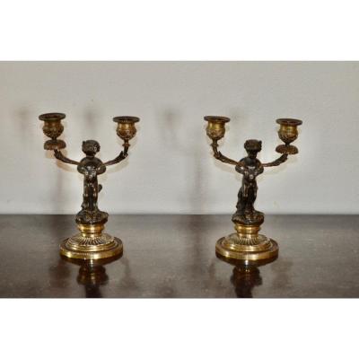 Pair Of Candlesticks With 