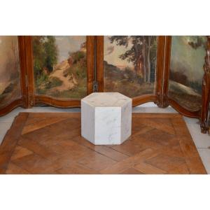 White Marble Base Early 20th Century