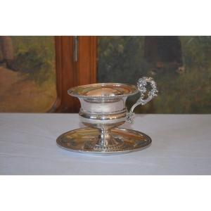 Large Chocolate Cup In Sterling Silver 19th Century