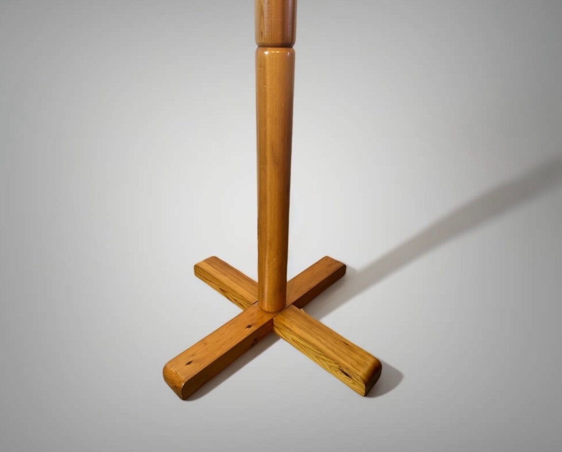 Porte Manteau En Bois De Pin Massif Su&egrave;de 1970 Design Scandinave Esprit Charlotte Perriand -photo-3