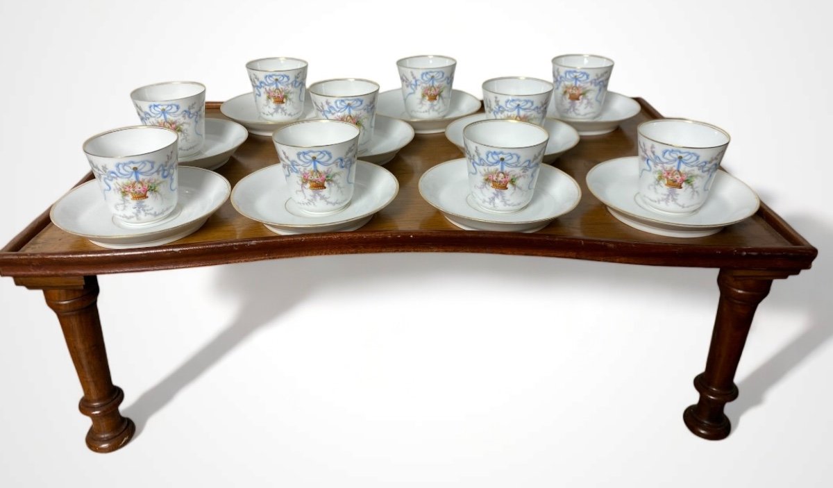 Jean Pouyat Limoges Service &agrave; Caf&eacute; Louis XVI Porcelaine -photo-2