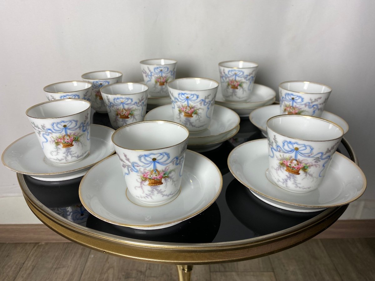 Jean Pouyat Limoges Service &agrave; Caf&eacute; Louis XVI Porcelaine -photo-1