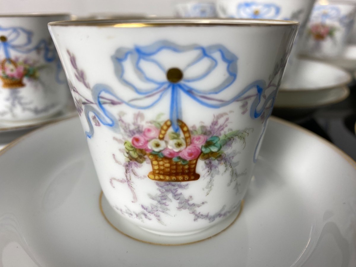 Jean Pouyat Limoges Service &agrave; Caf&eacute; Louis XVI Porcelaine -photo-2