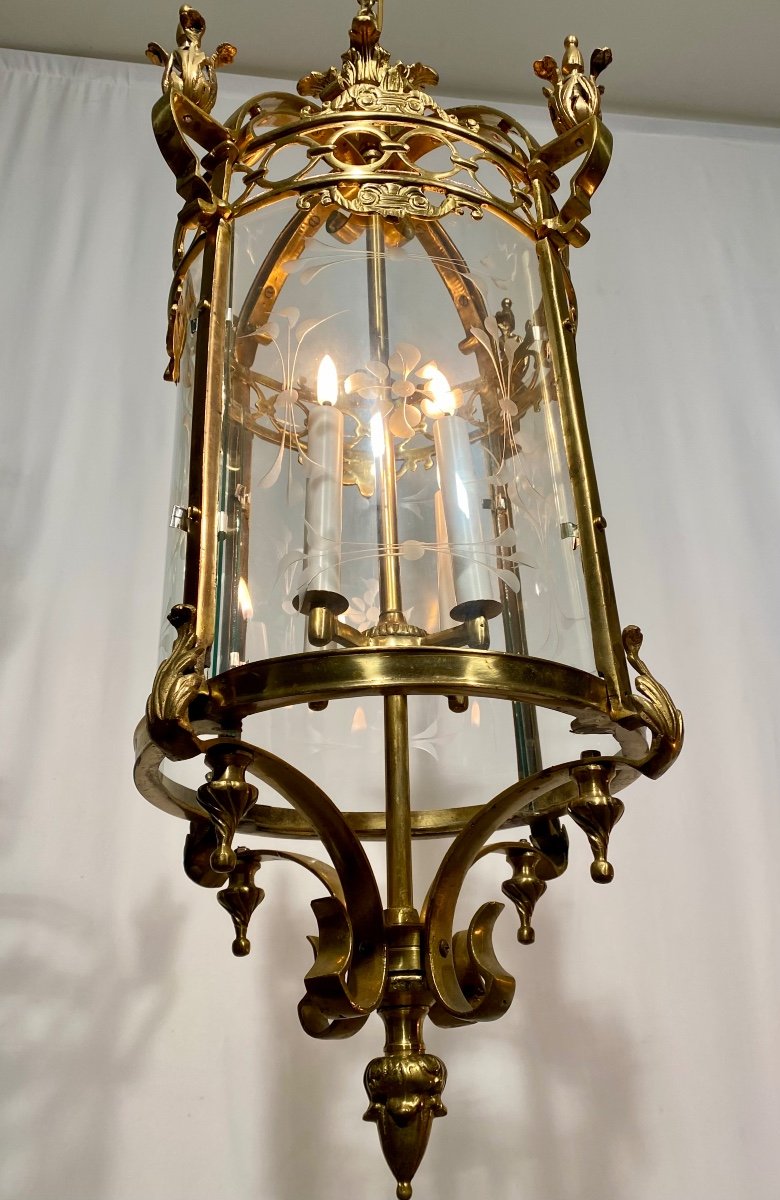 Large Lanterns Chandeliers Wall Lights Solid Bronze 4 Lights Louis XVI-photo-2