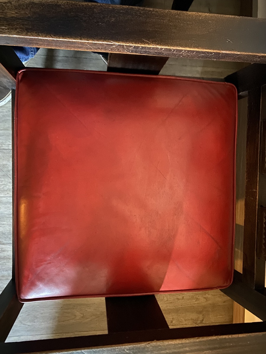 Pair Of 1930s Art Deco Red Leather Armchairs-photo-2