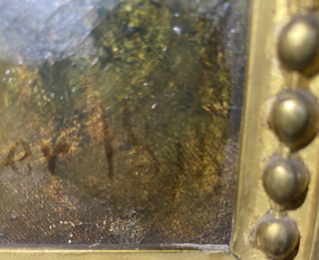 Alexis Kreyder tableau nature fleurs feuillages papillons et scarabée 19eme siècle -photo-7