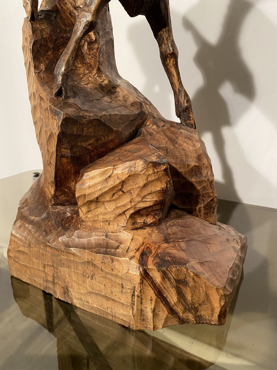 Large Black Forest Ibex Sculpture Austria -photo-3