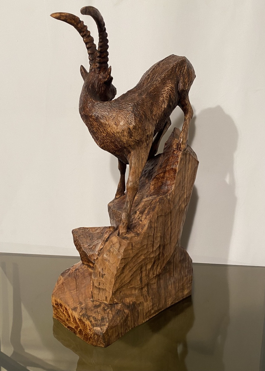 Large Black Forest Ibex Sculpture Austria -photo-2