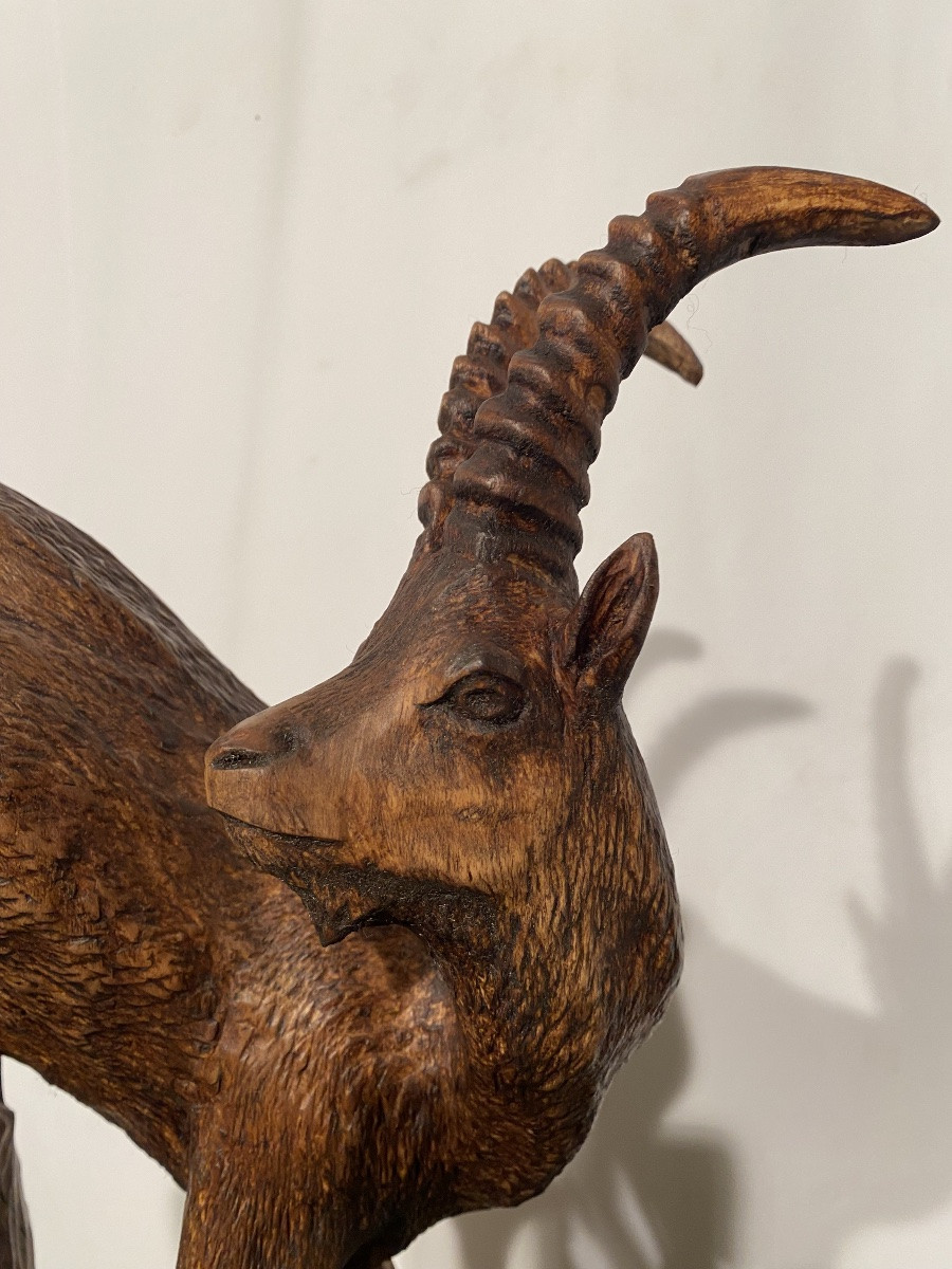 Large Black Forest Ibex Sculpture Austria -photo-4