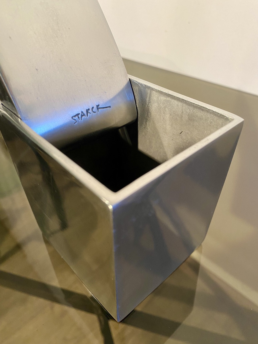 Philippe Starck Ray Hollis édition XO 1986 cendrier fonte d’aluminium -photo-4