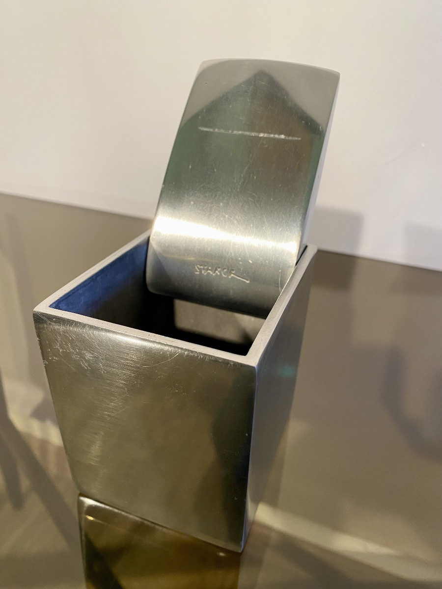 Philippe Starck Ray Hollis édition XO 1986 cendrier fonte d’aluminium -photo-1