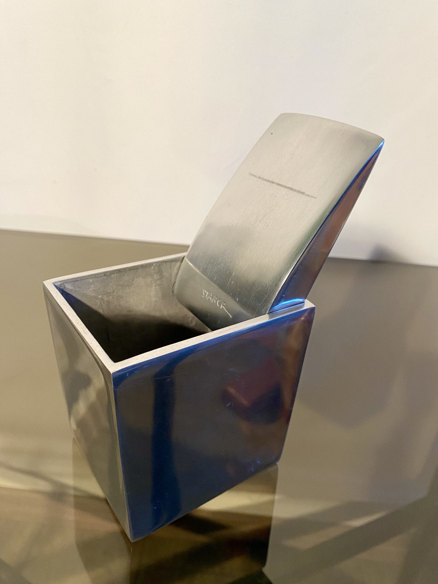 Philippe Starck Ray Hollis édition XO 1986 cendrier fonte d’aluminium -photo-3