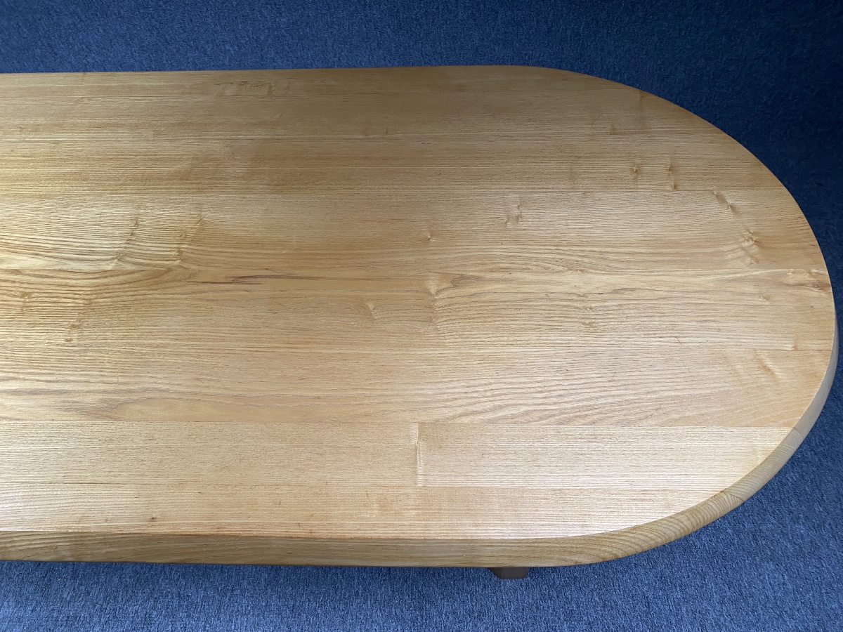 Oval Table In Solid Elm By Pierre Chapo -photo-1