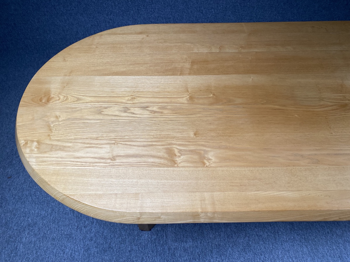 Oval Table In Solid Elm By Pierre Chapo -photo-2