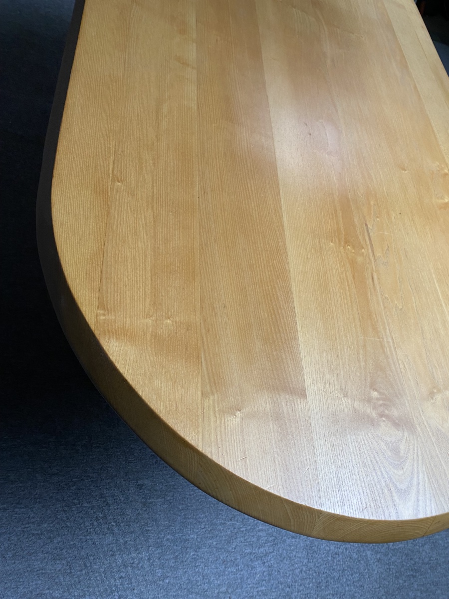 Oval Table In Solid Elm By Pierre Chapo -photo-3