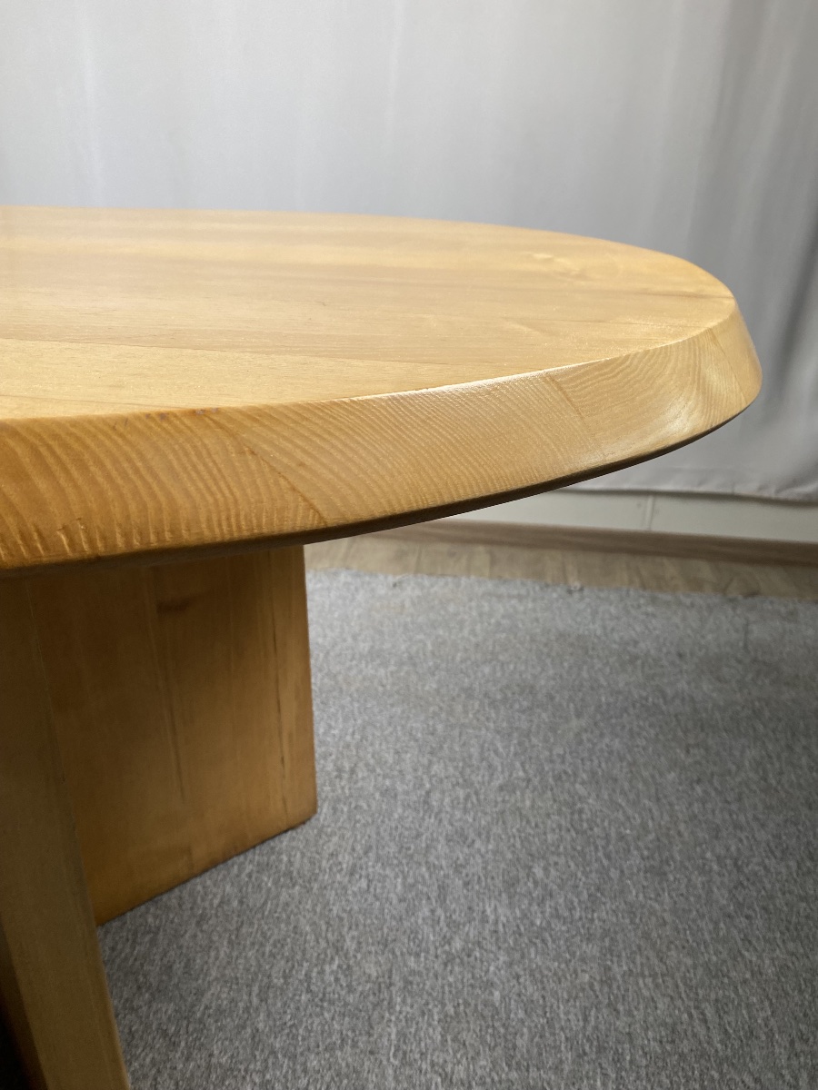 Oval Table In Solid Elm By Pierre Chapo -photo-6