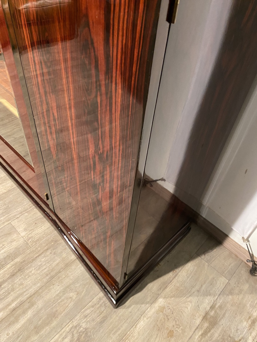 Art Deco Bookcase In Rosewood And Mahogany, Slightly Curved-photo-1