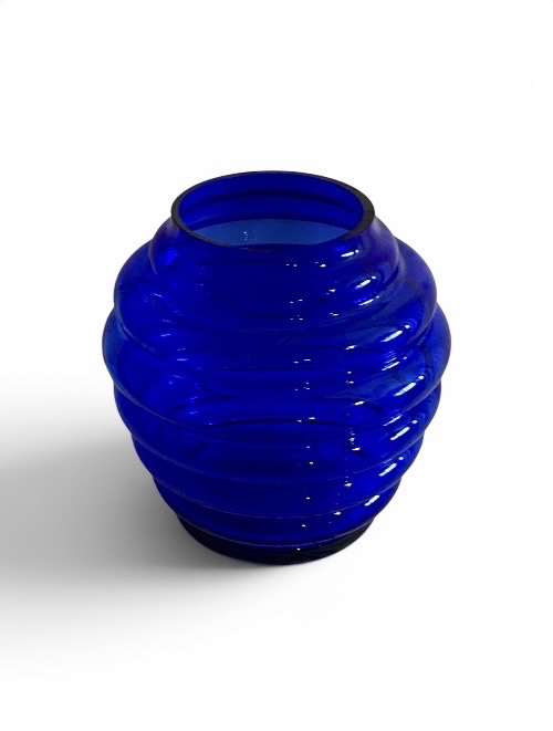 Art Deco Cobalt Blue Glass Vase