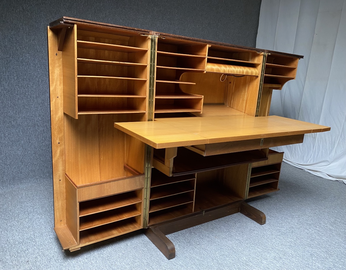 Bureau "Magic in a Box" 1950 Mummenthaler & Meier Desk Suisse escamotable et ultra compact-photo-8
