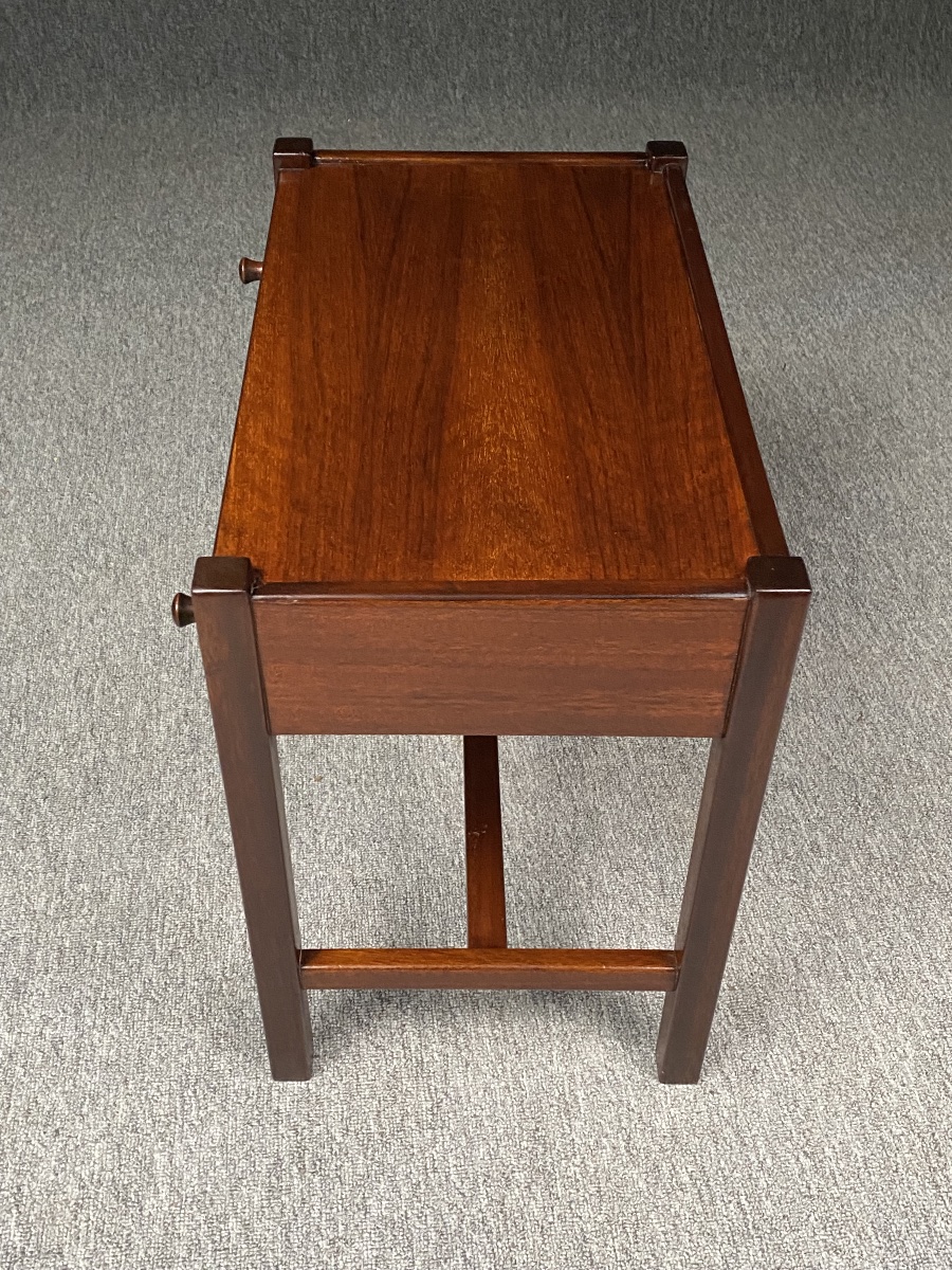 Table de chevet ou table d'appoint en acajou par Jacques Hauville vers 1960-photo-1