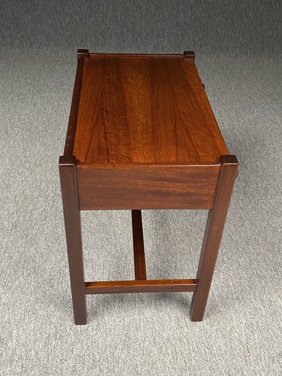 Table de chevet ou table d'appoint en acajou par Jacques Hauville vers 1960-photo-2