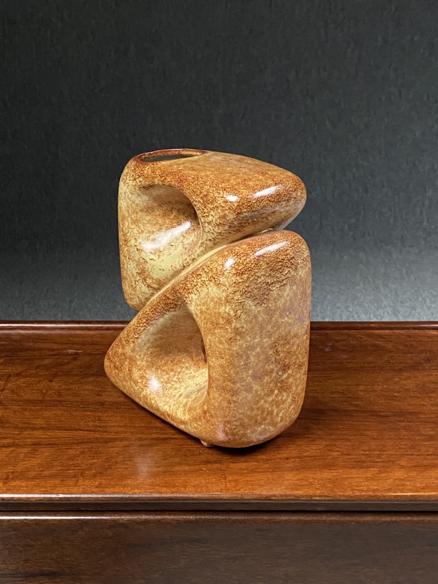 Sculptural Ceramic Vase By Roberto Rigon, Produced By Bertoncello, Italy, Circa 1970-photo-2