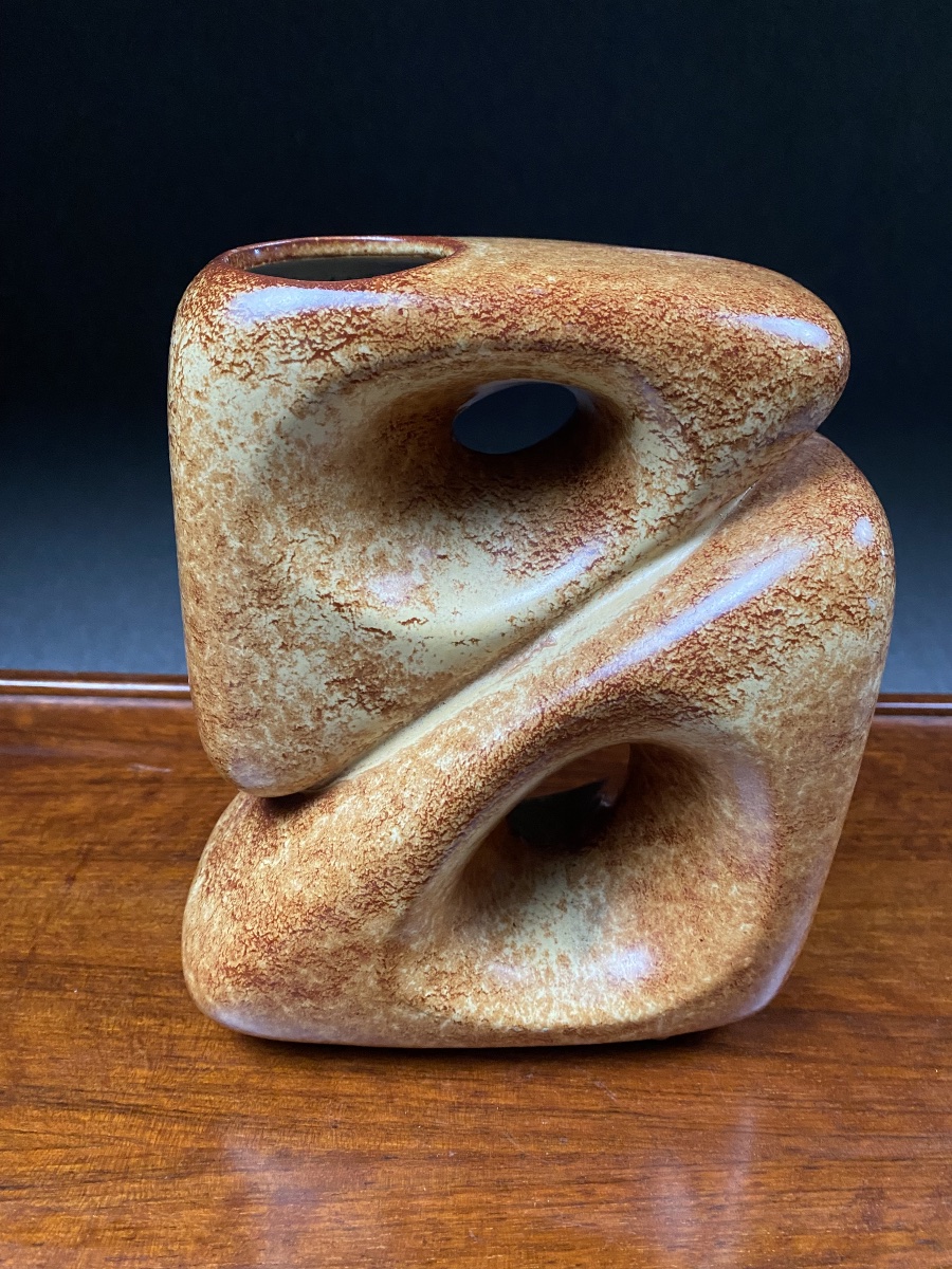 Vase sculptural en céramique de Roberto Rigon édité par Bertoncello, Italie vers 1970-photo-3