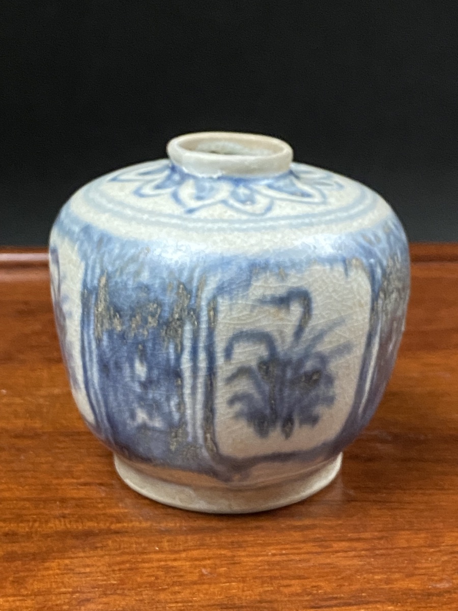 Vietnam: Art Of Annam, Lê Dynasty, Ca. 15th–16th Century, Blue-and-white Ceramic Jarlet-photo-2