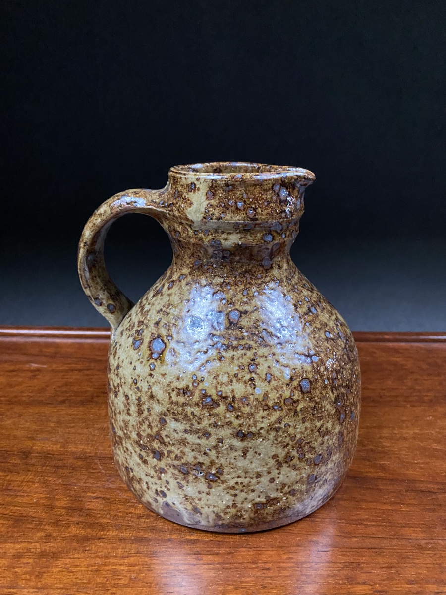 Glazed Pyritic Stoneware Pitcher By Gustave Tiffoche (1930–2011) – 1970s-photo-6