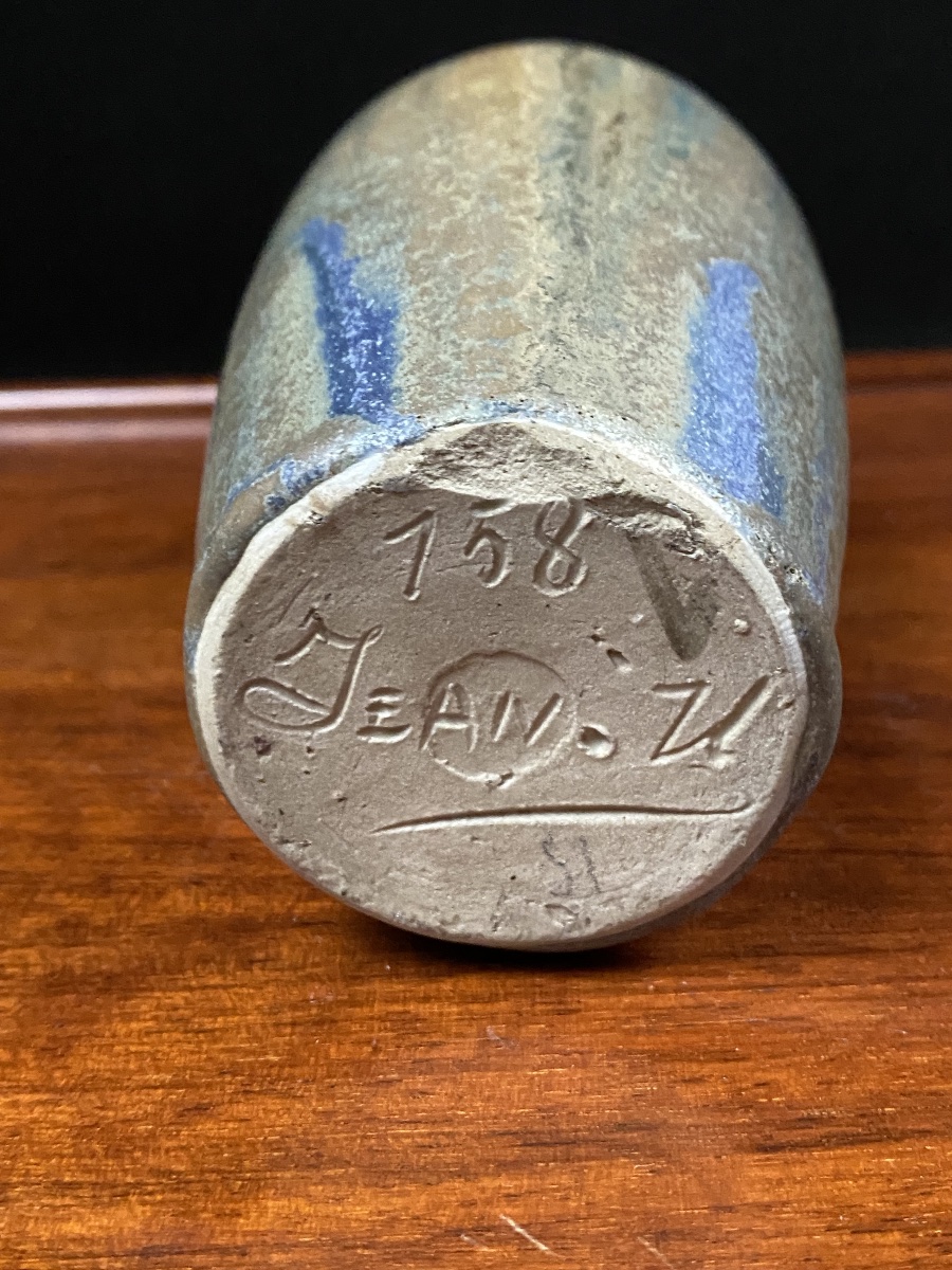 Jean Pointu, 1910. Baluster Vase In Stoneware, Carriès School, Model 158 -photo-2