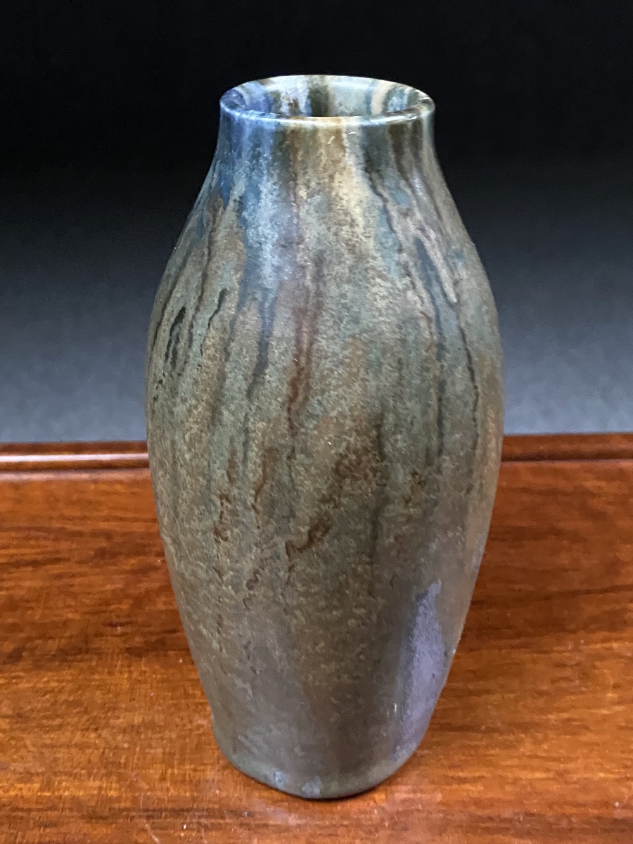 Jean Pointu, 1910. Baluster Vase In Stoneware, Carriès School, Model 158 