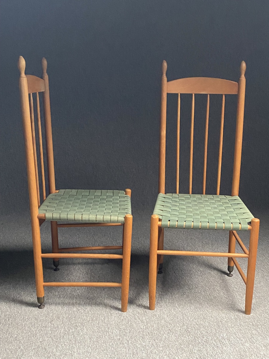 Pair Of Norwegian Shaker-style Accent Chairs Produced By Roche Bobois In 1980-photo-4