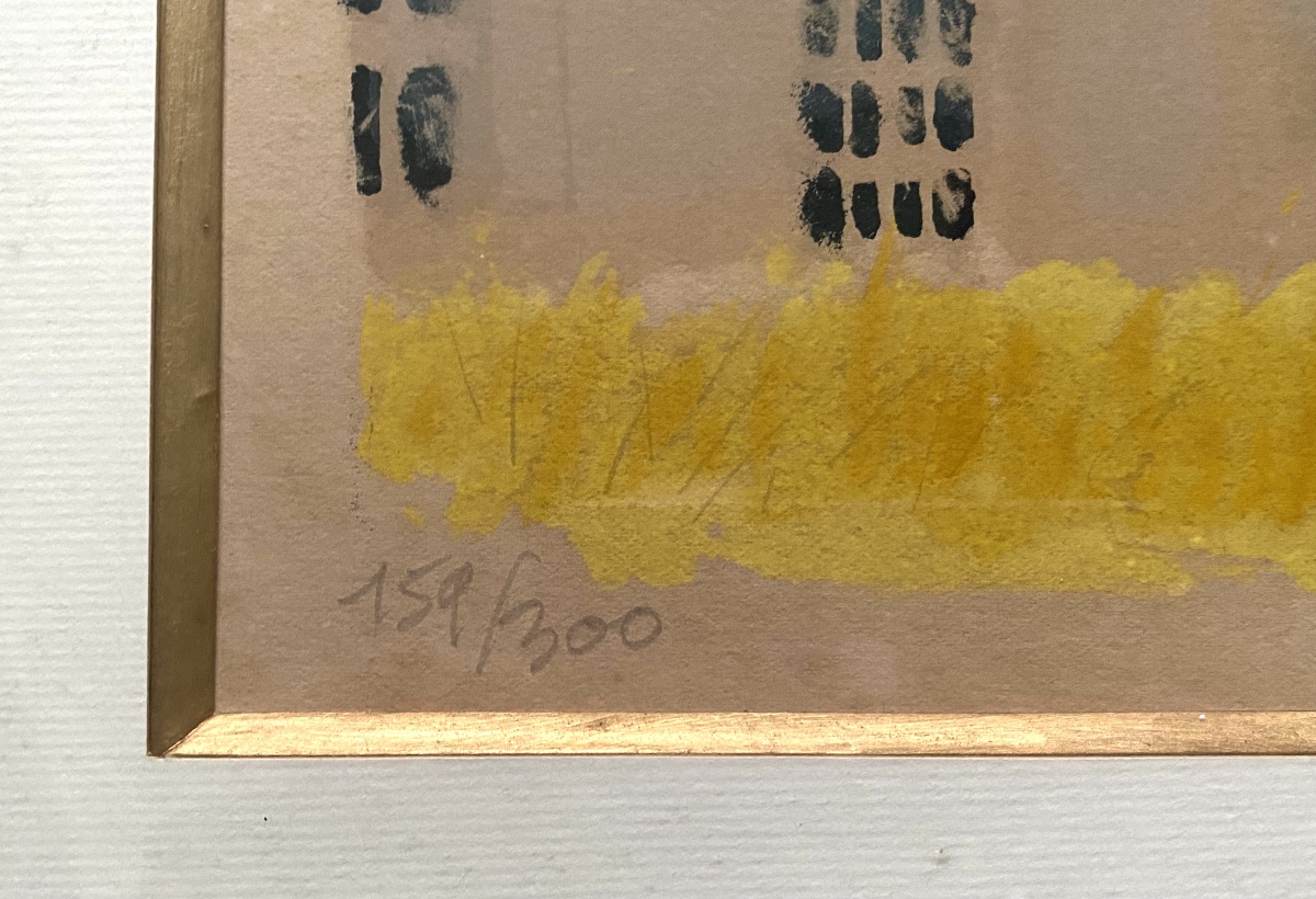 André BRASILIER (né en 1929) "L'Arbre jaune" lithographie originale 1971-photo-3